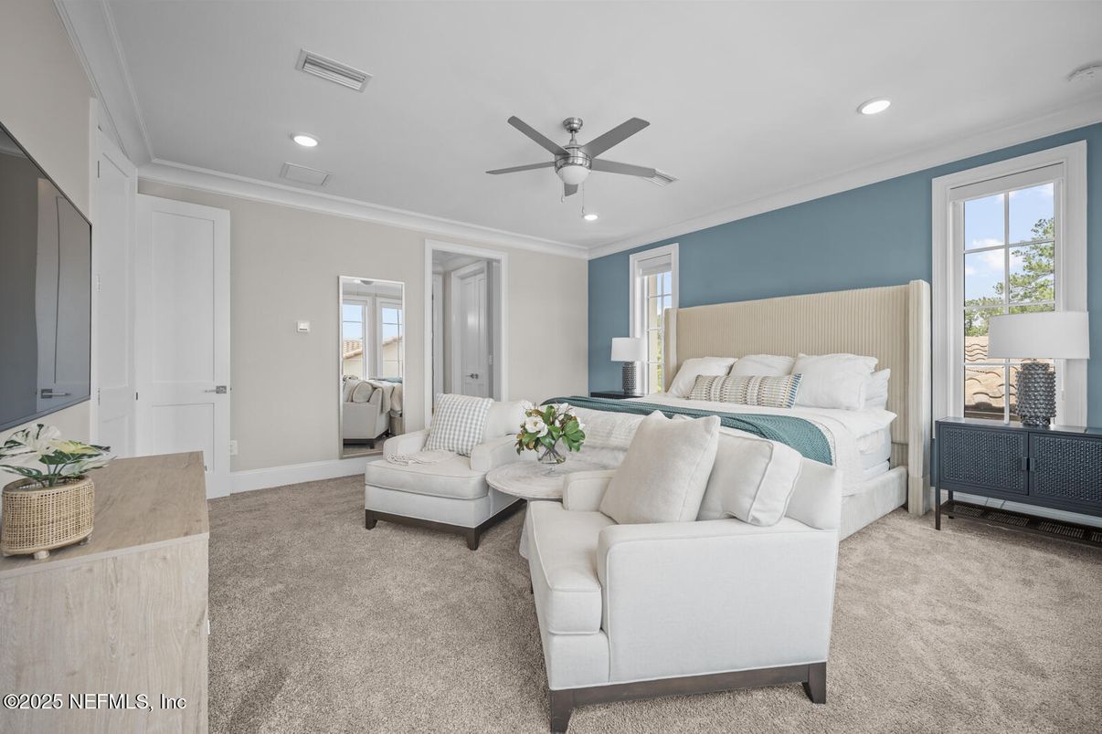 Bedroom, Interior, Recessed Lighting
