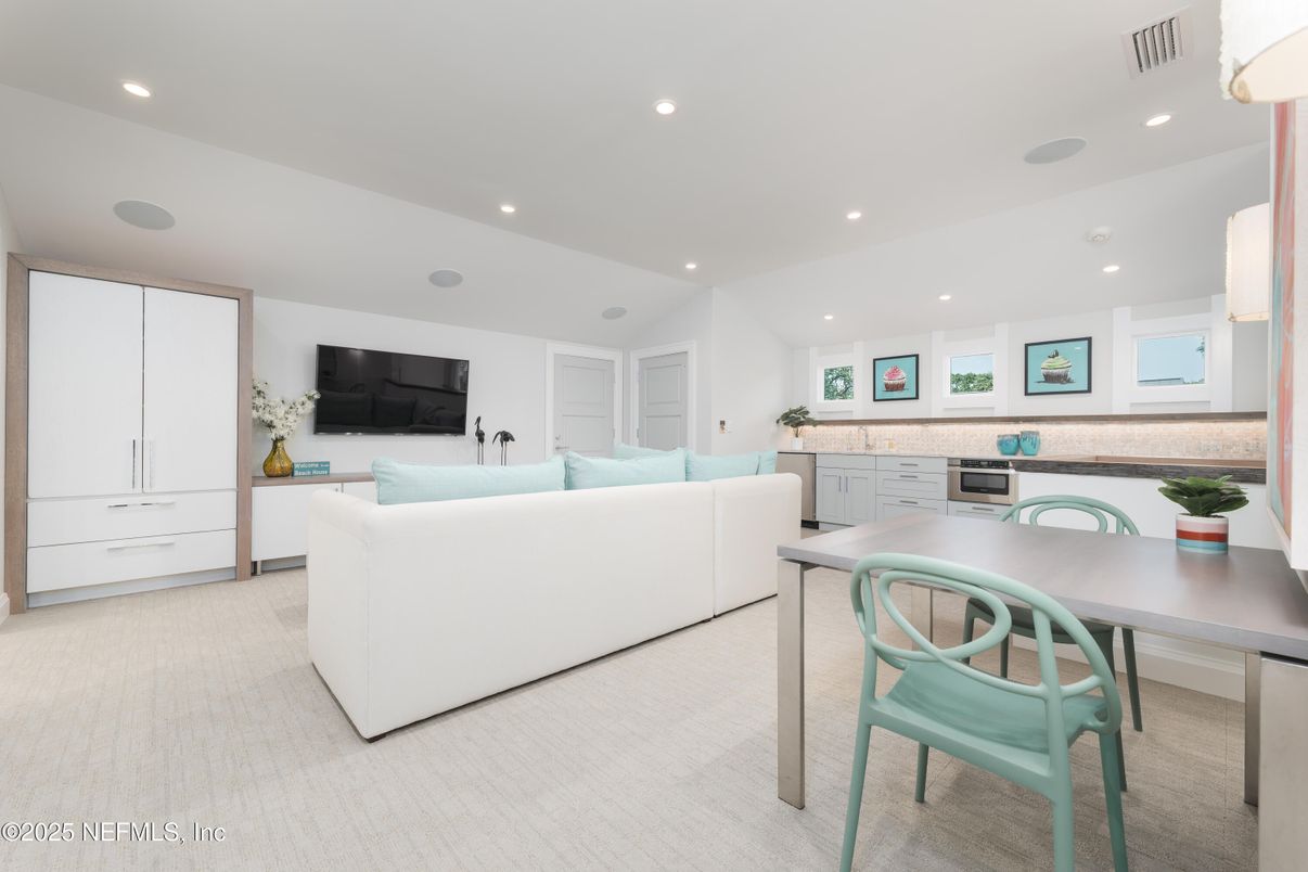 Interior, Living room, Recessed Lighting