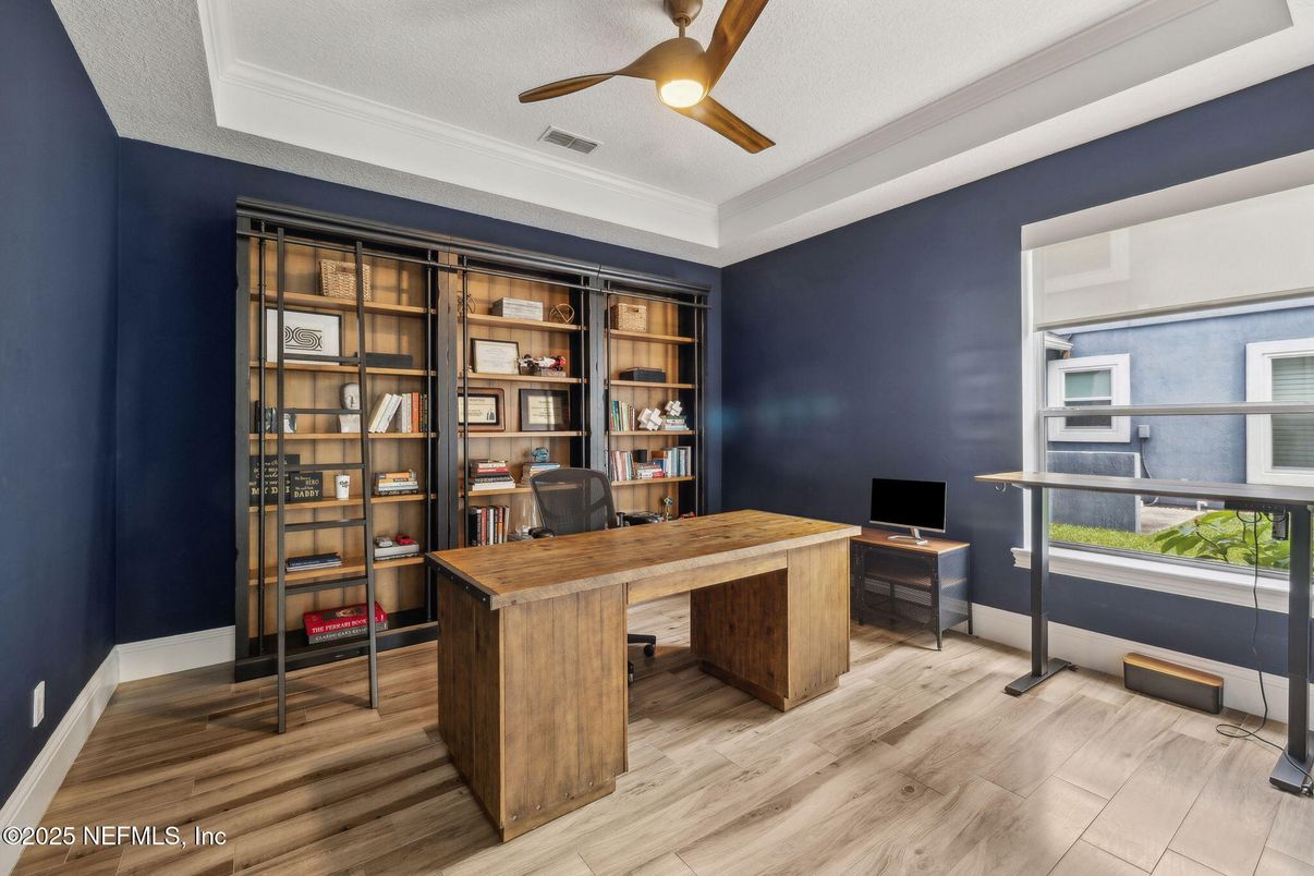 Home Office, Interior, Wood Texture Flooring