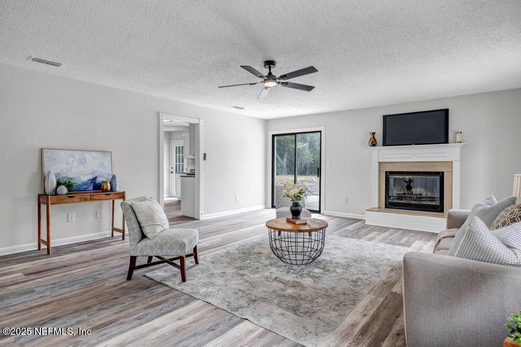 Fireplace, Interior, Living room, Wood Texture Flooring