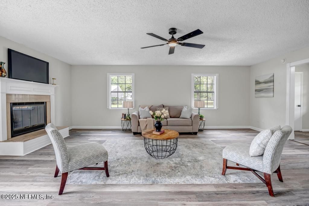 Fireplace, Interior, Living room, Wood Texture Flooring