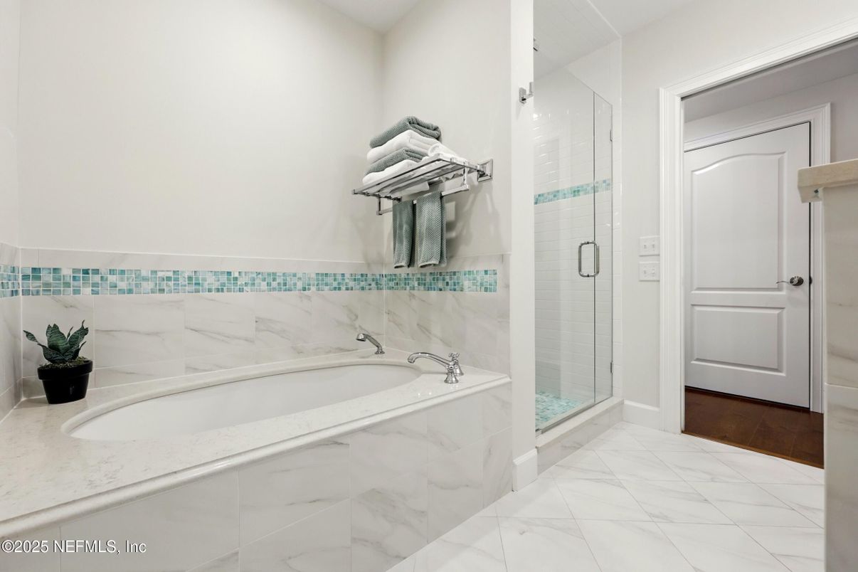 Bathroom, Glass Shower, Interior, Marble