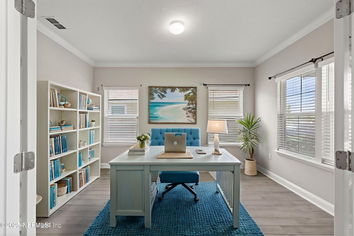 Home Office, Interior, Wood Texture Flooring