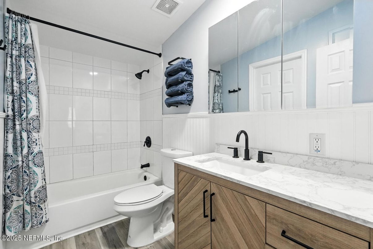 Bathroom, Interior, Wood Texture Flooring