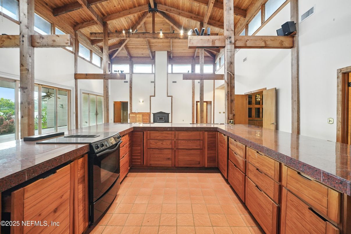 Interior, Kitchen, Wooden Beams, Wooden Ceilings