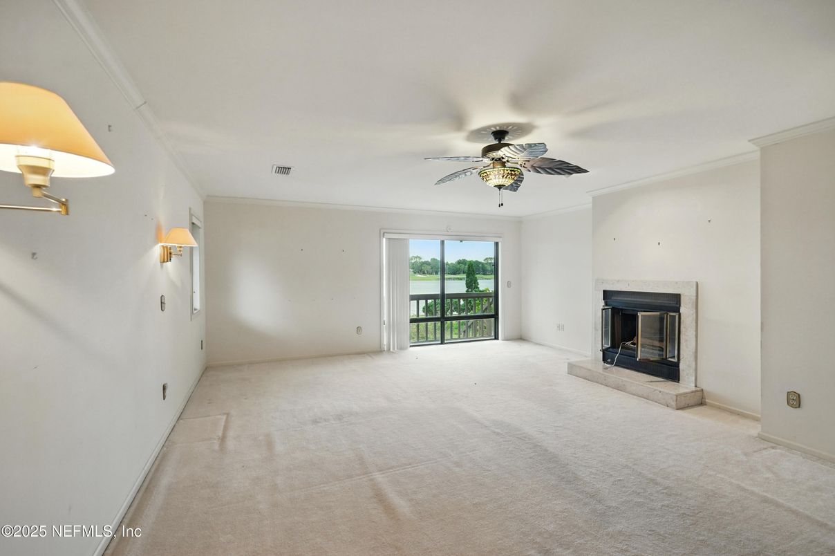 Empty room, Fireplace, Interior