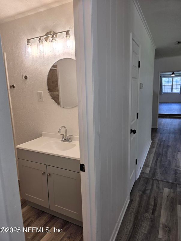 Bathroom, Interior, Wood Texture Flooring