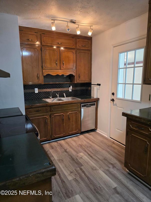 Interior, Kitchen, Wood Texture Flooring