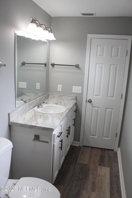 Bathroom, Dual Sink Vanities, Interior, Wood Texture Flooring