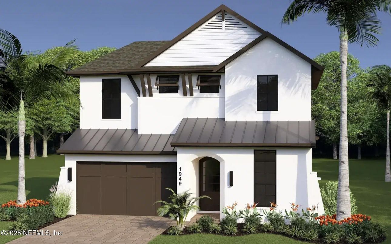 Attached, Exterior, Facade, Farmhouse