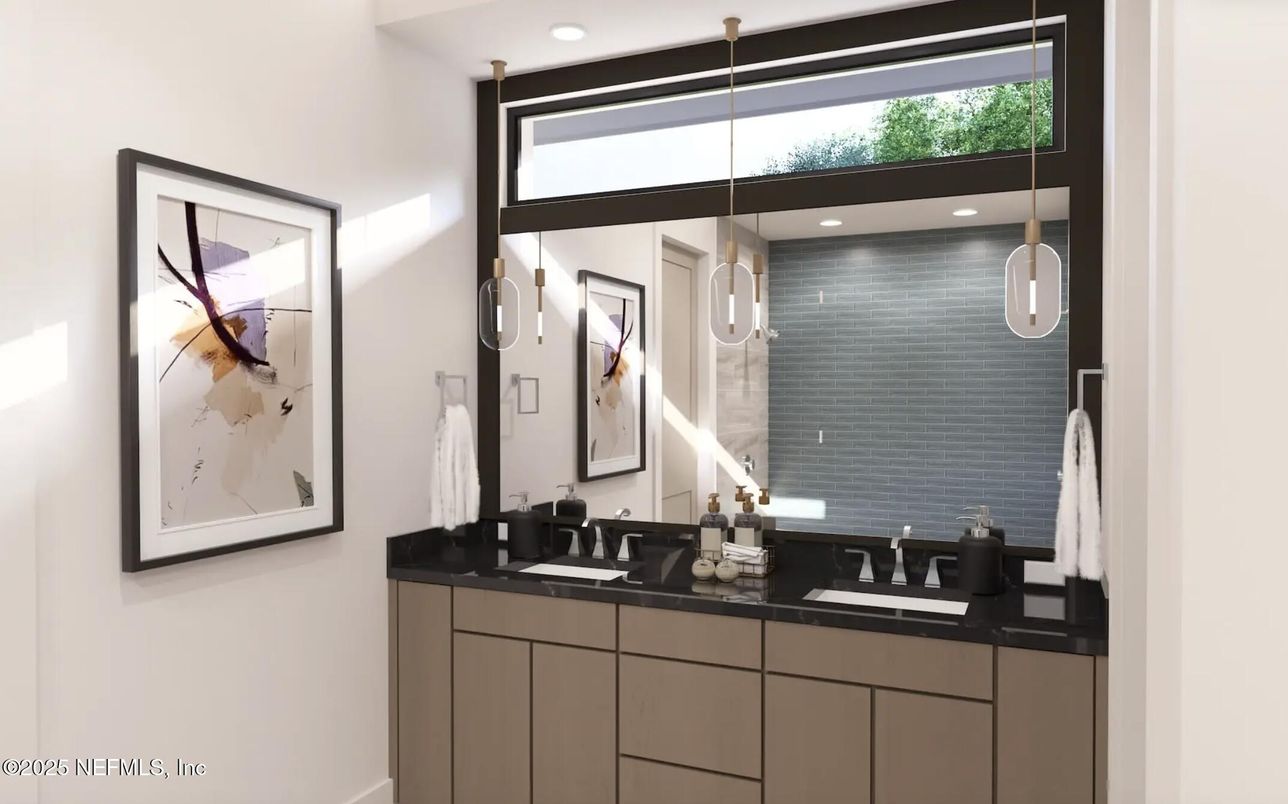 Bathroom, Dual Sink Vanities, Interior, Recessed Lighting