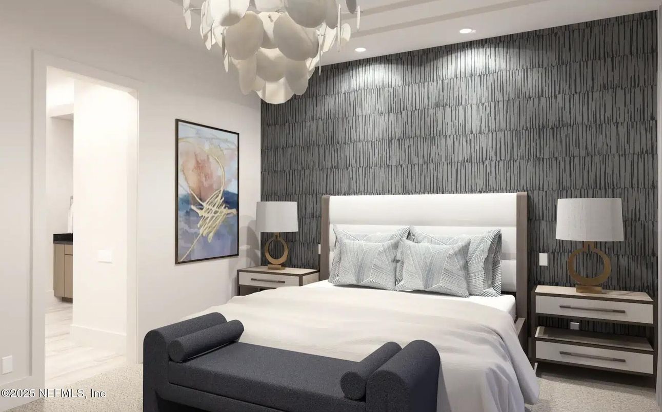Bedroom, Interior, Recessed Lighting