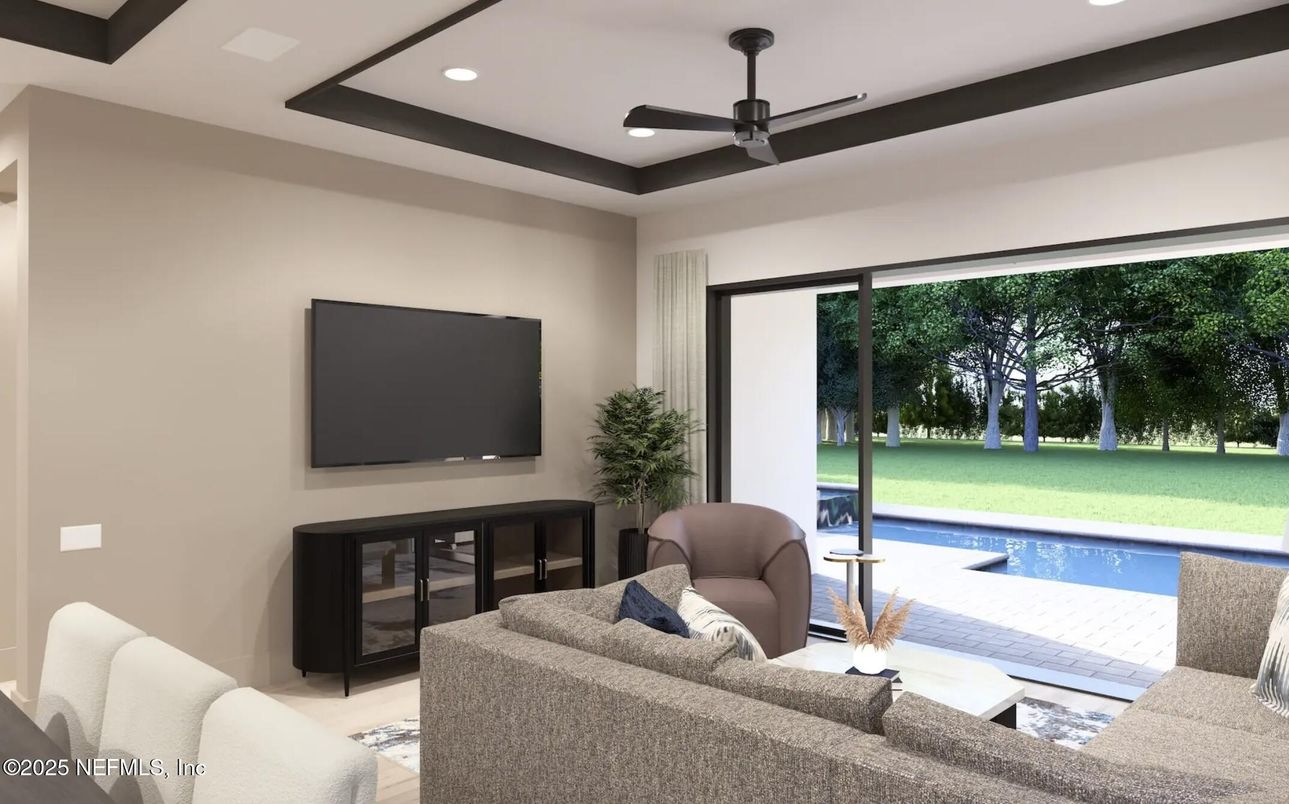 Interior, Living room, Recessed Lighting