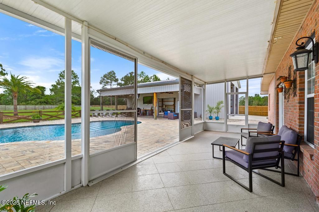 Interior, Pool, Stone Walls, Sun Room