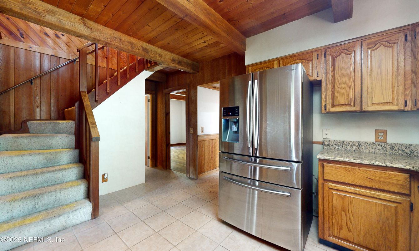 Interior, Kitchen, Stainless Steel Appliances, Wooden Beams, Wooden Ceilings
