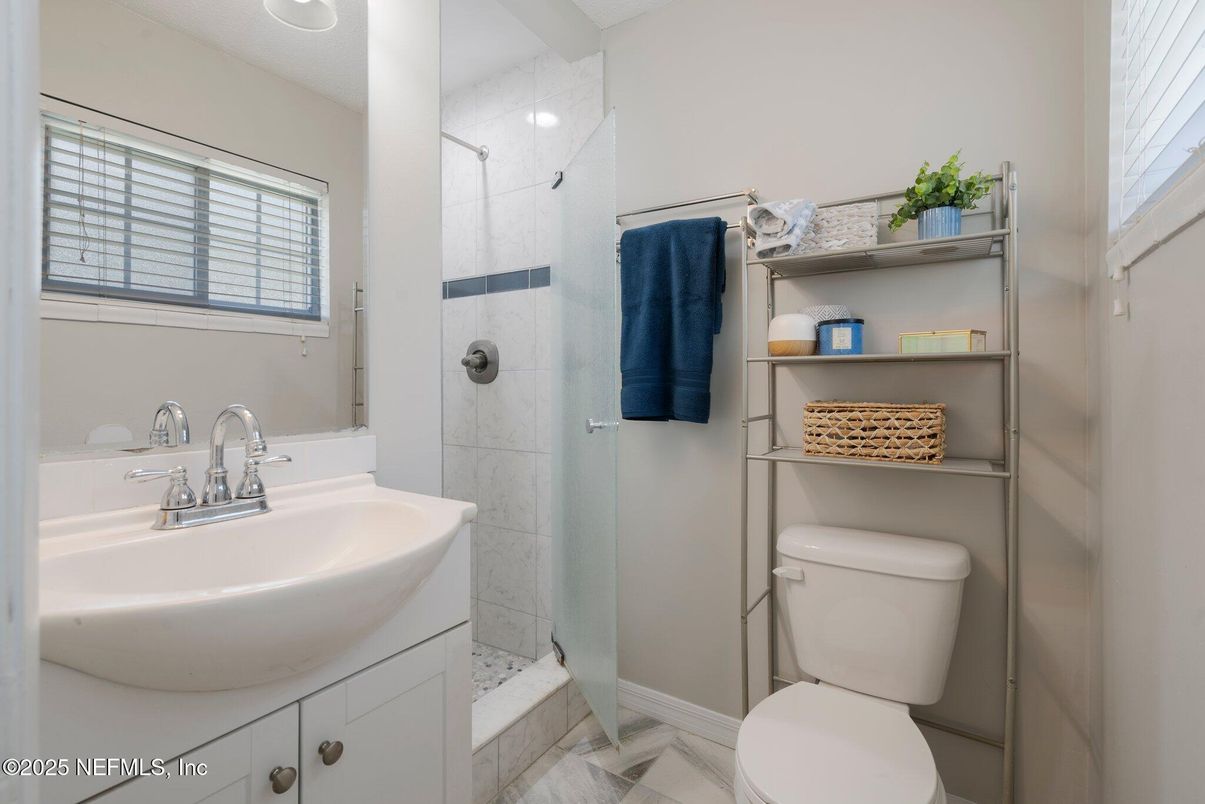 Bathroom, Glass Shower, Interior, Marble Walls