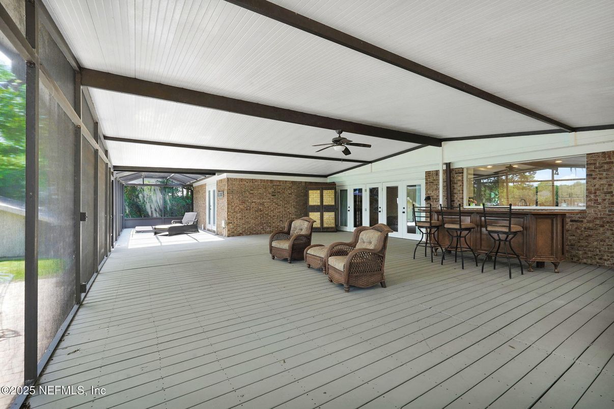 Interior, Stone Walls, Wood Texture Flooring