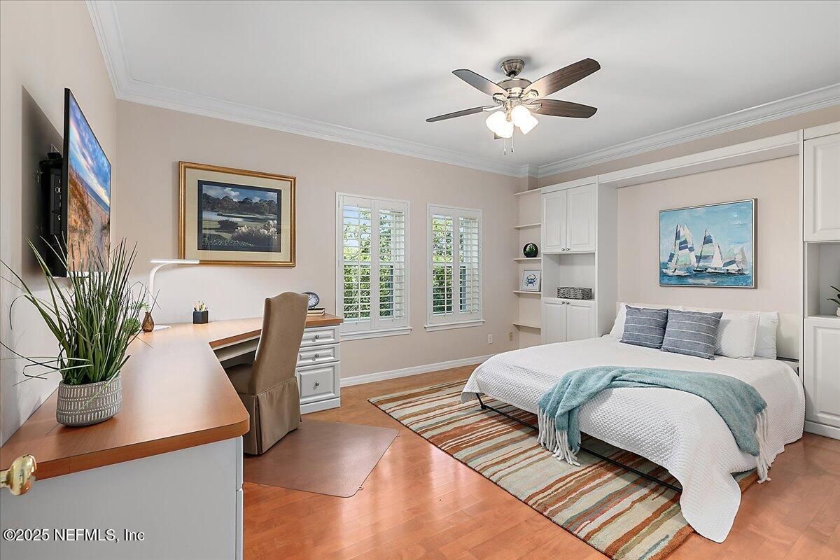 Bedroom, Home Office, Interior, Wood Texture Flooring