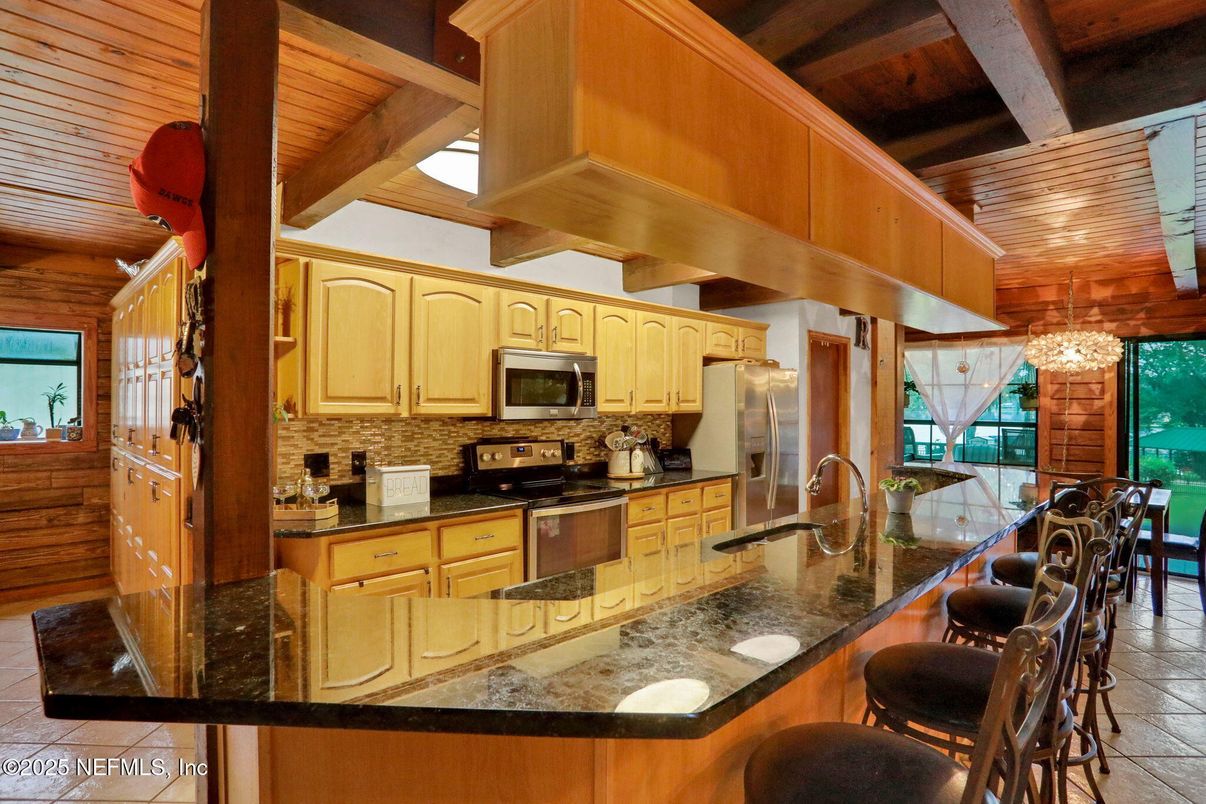 Interior, Kitchen, Stainless Steel Appliances, Wooden Beams, Wooden Ceilings