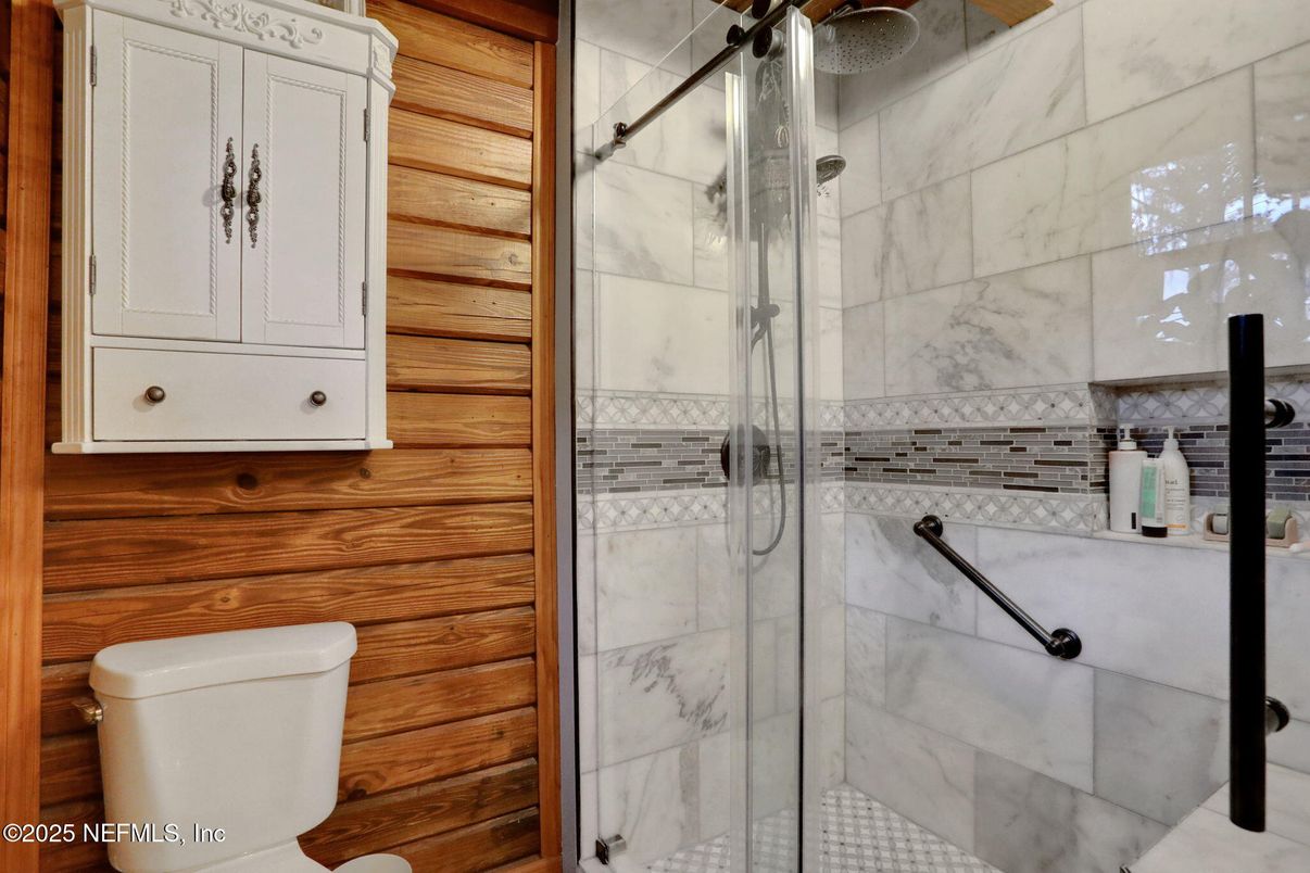 Bathroom, Glass Shower, Interior, Marble Walls