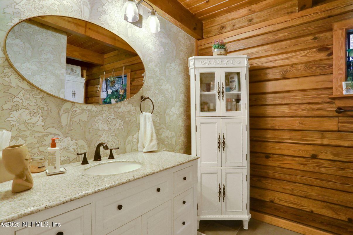 Bathroom, Interior, Wooden Ceilings, Wooden Walls