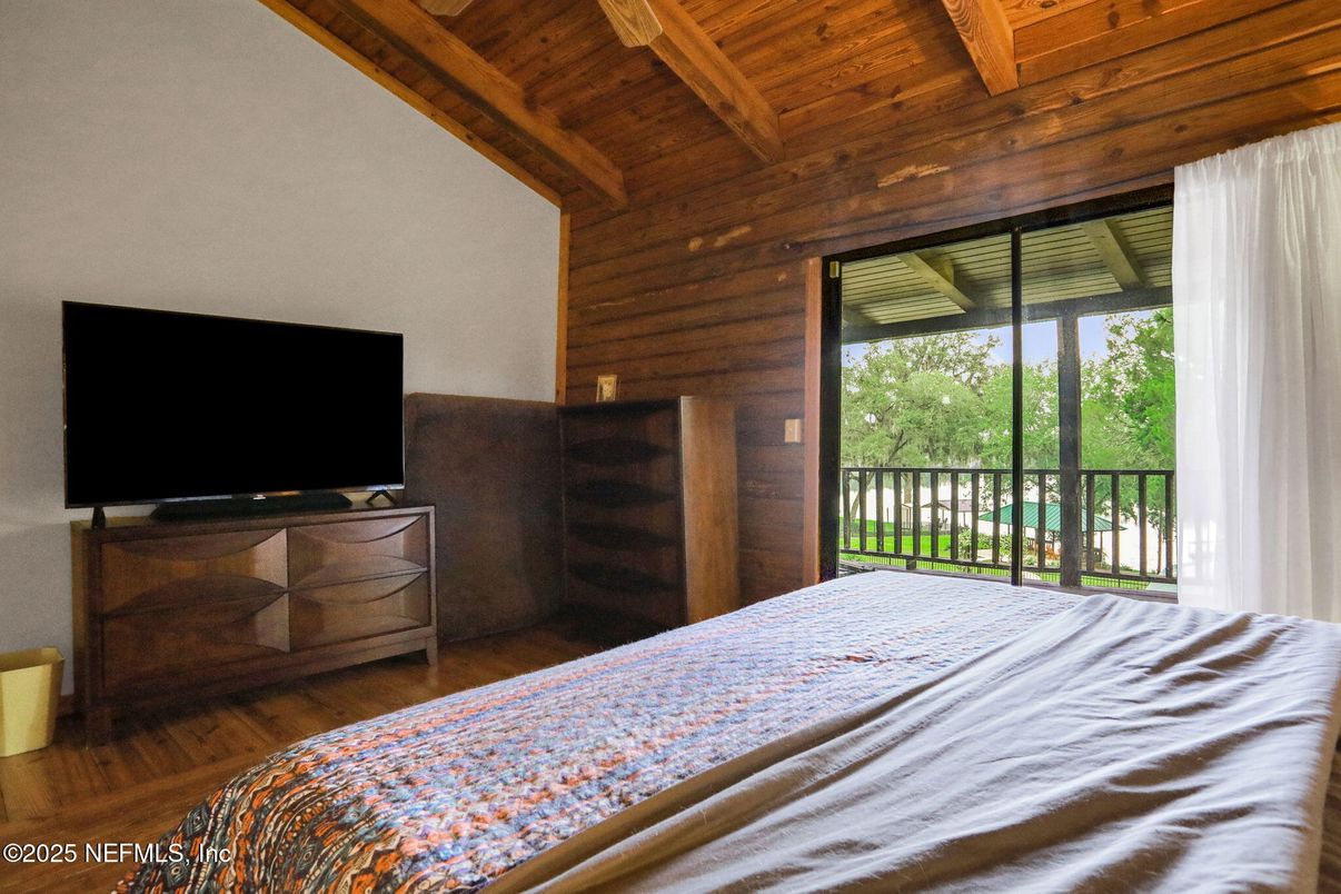 Bedroom, Interior, Wooden Beams, Wooden Ceilings, Wood Texture Flooring, Wooden Walls