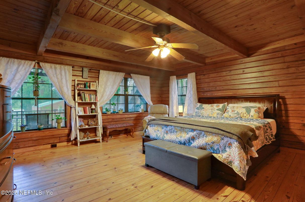Bedroom, Interior, Wooden Beams, Wooden Ceilings, Wood Texture Flooring, Wooden Walls