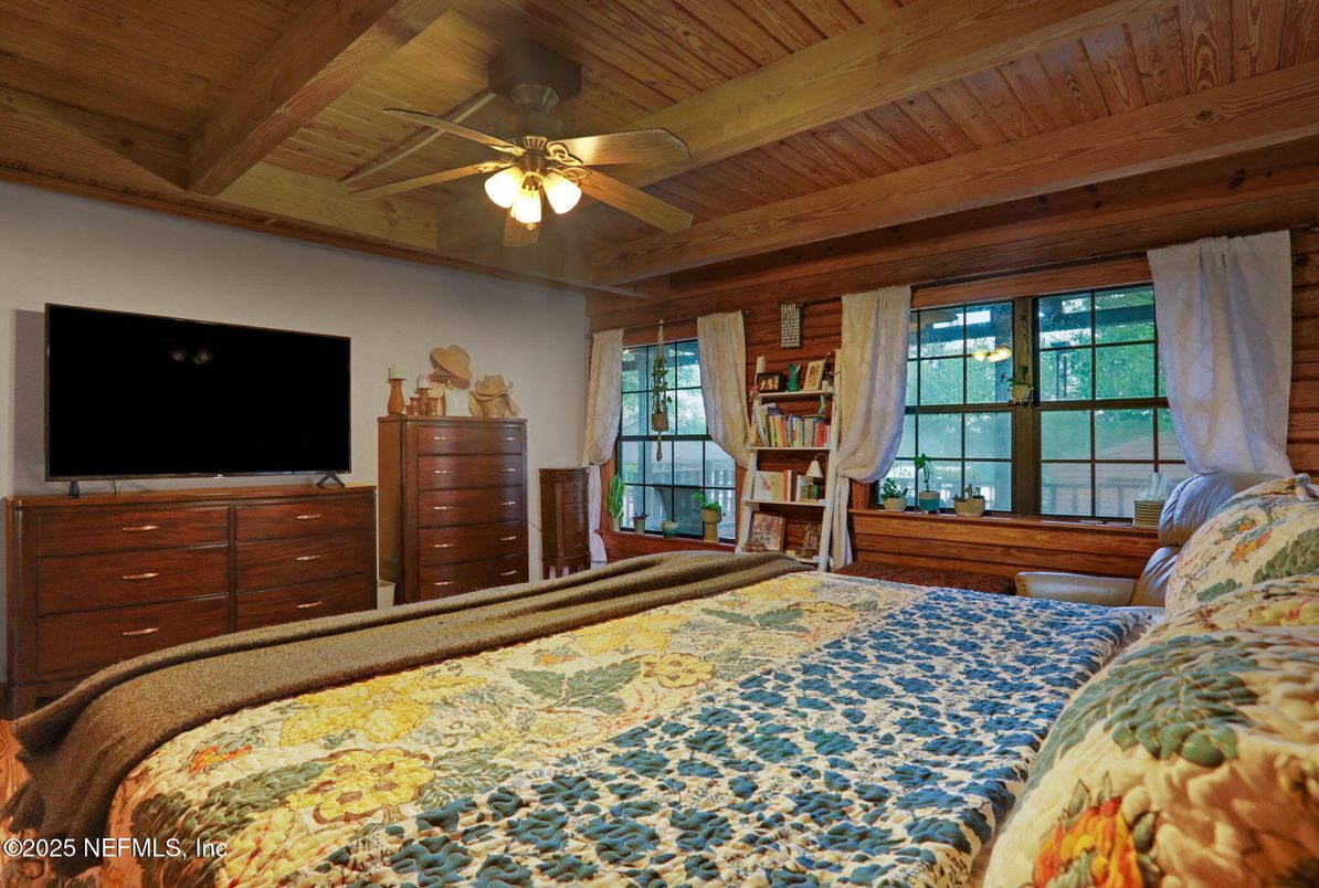 Bedroom, Interior, Wooden Beams, Wooden Ceilings