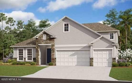 Attached, Exterior, Facade, Brick Traditional