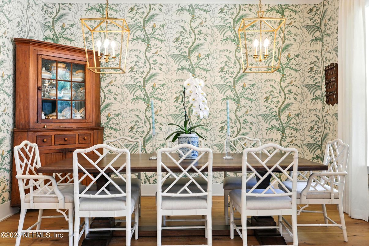 Dining room, Interior, Wood Texture Flooring
