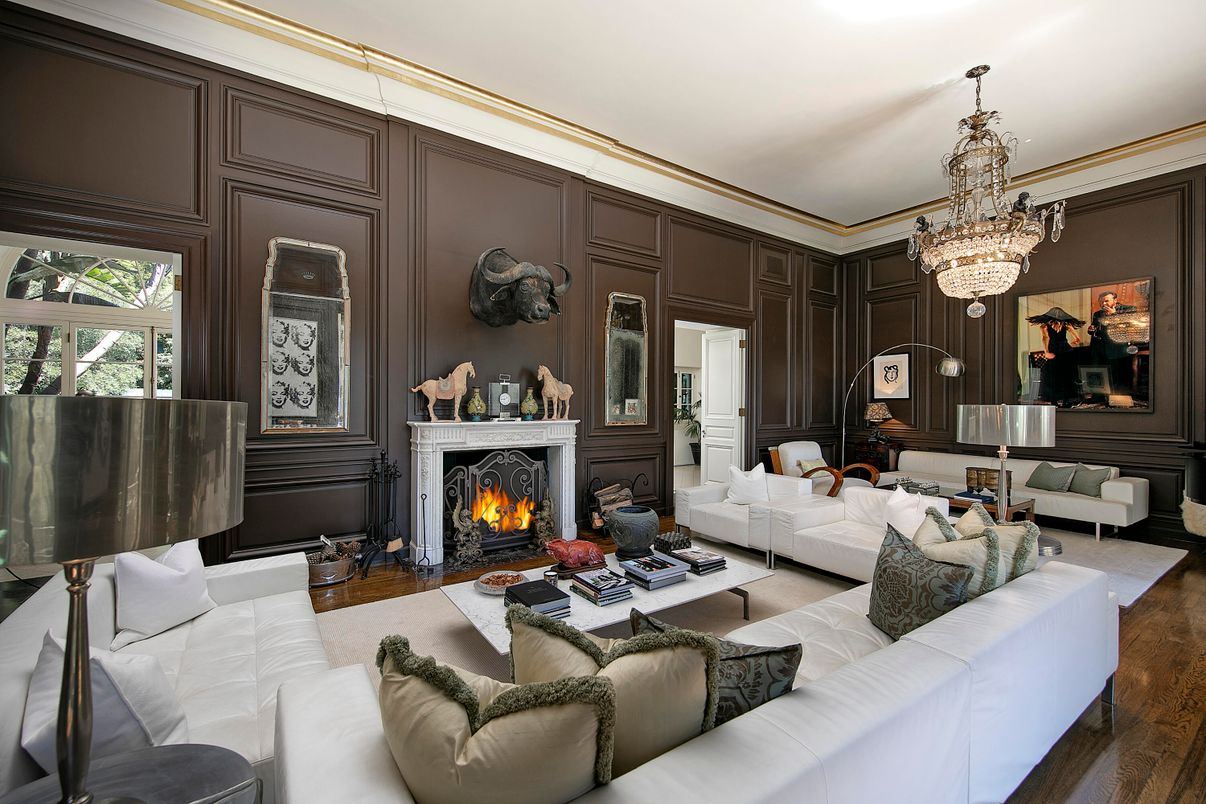 Chandelier, Fireplace, Interior, Living room, Wood Texture Flooring