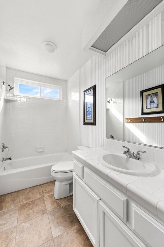 Bathroom, Dual Sink Vanities, Interior, Tile Countertops