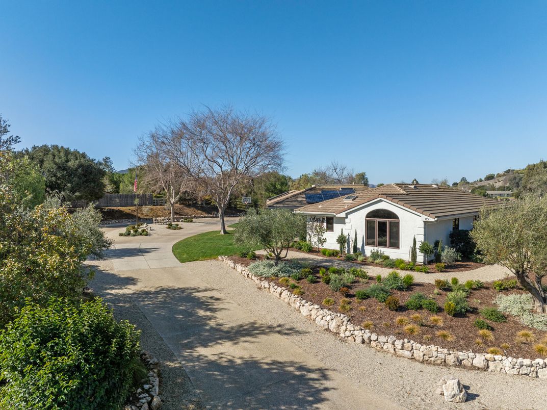 Backyard, Exterior, Facade, Solar Panels, Mediterranean
