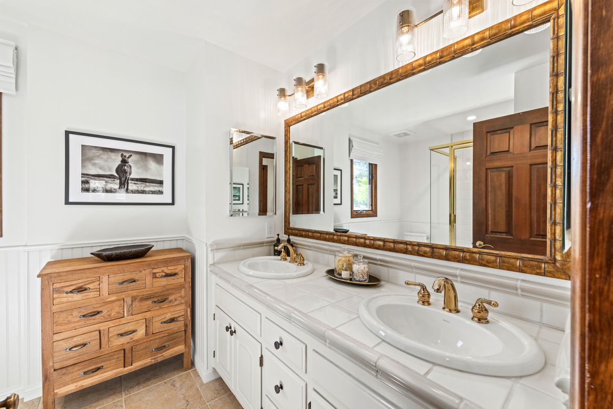 Bathroom, Dual Sink Vanities, Interior, Tile Countertops