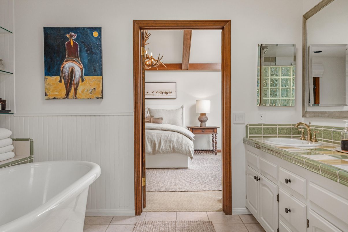 Bathroom, Bedroom, Dual Sink Vanities, Free Standing Baths, Interior, Tile Countertops