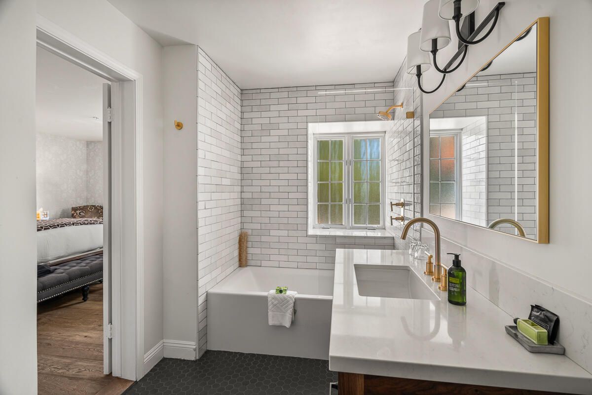 Bathroom, Interior, Wood Texture Flooring