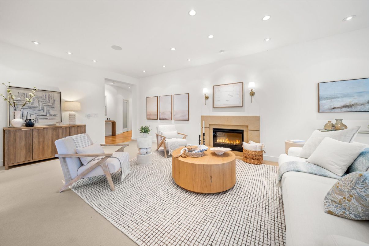 Fireplace, Interior, Living room, Recessed Lighting