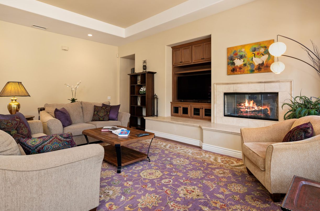 Fireplace, Interior, Living room, Recessed Lighting