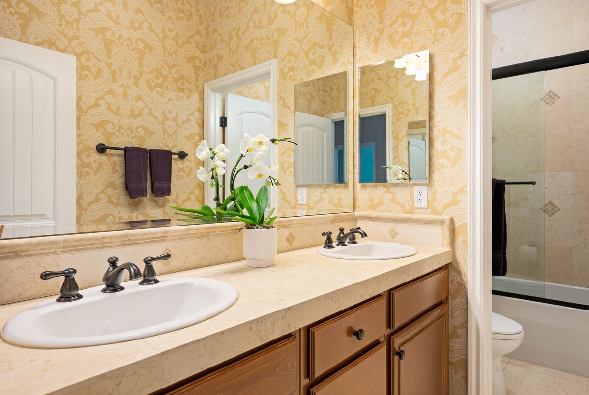 Bathroom, Dual Sink Vanities, Glass Shower, Interior