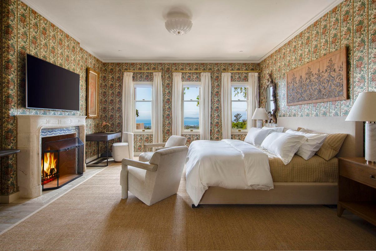 Bedroom, Fireplace, Interior, Water