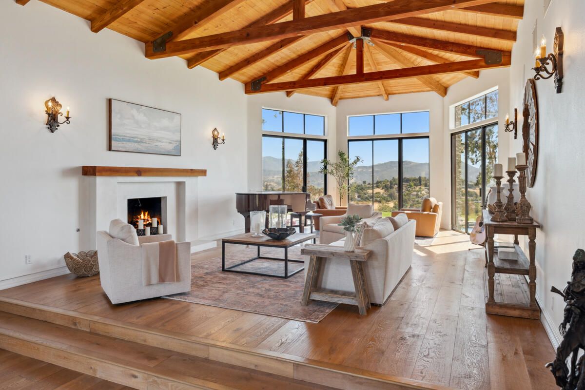 Fireplace, Interior, Living room, Wooden Beams, Wooden Ceilings, Wood Texture Flooring