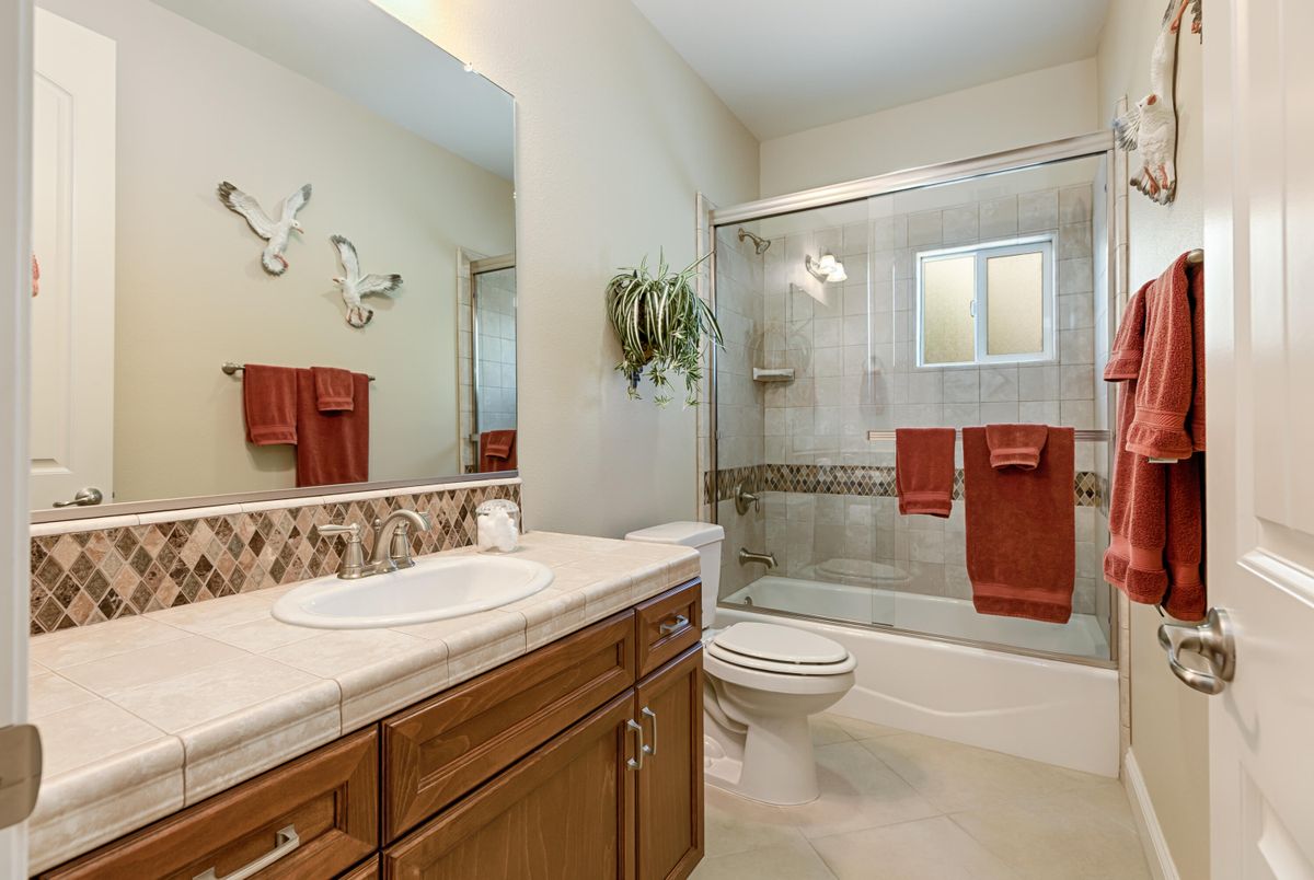 Bathroom, Glass Shower, Interior, Tile Countertops