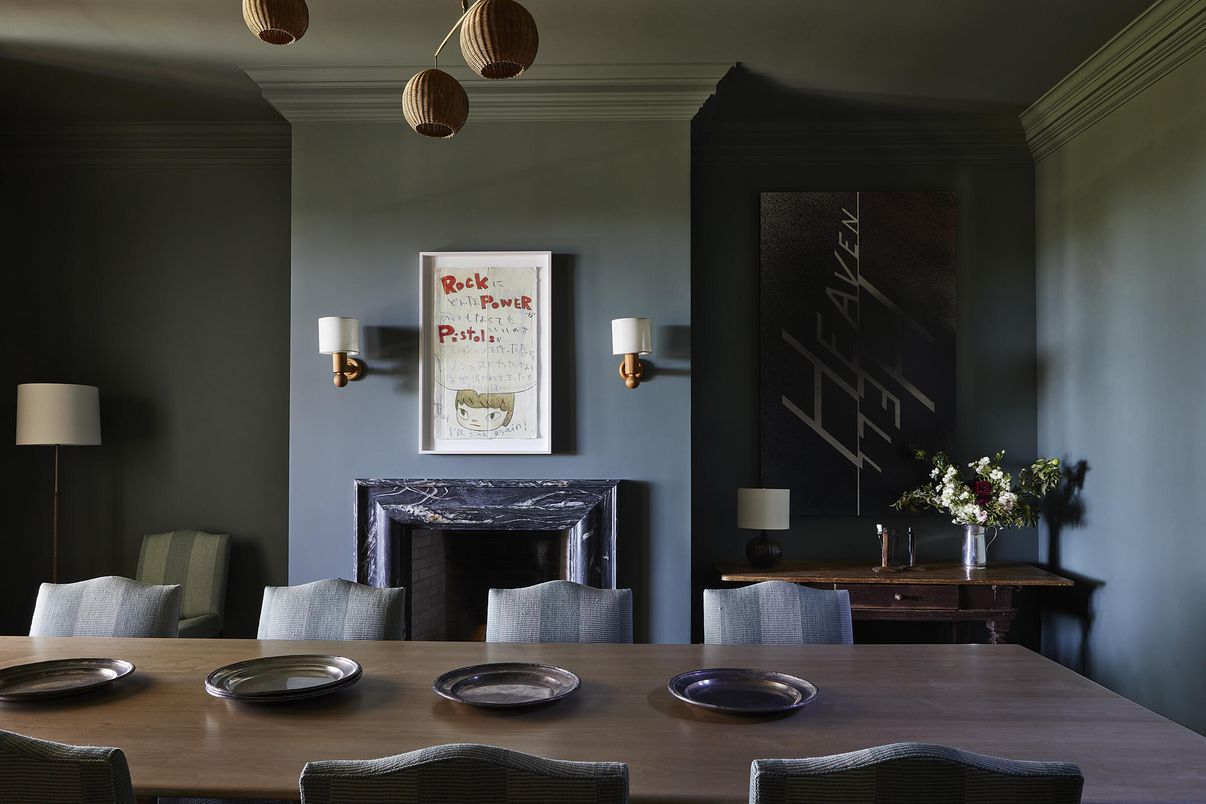 Dining room, Fireplace, Interior