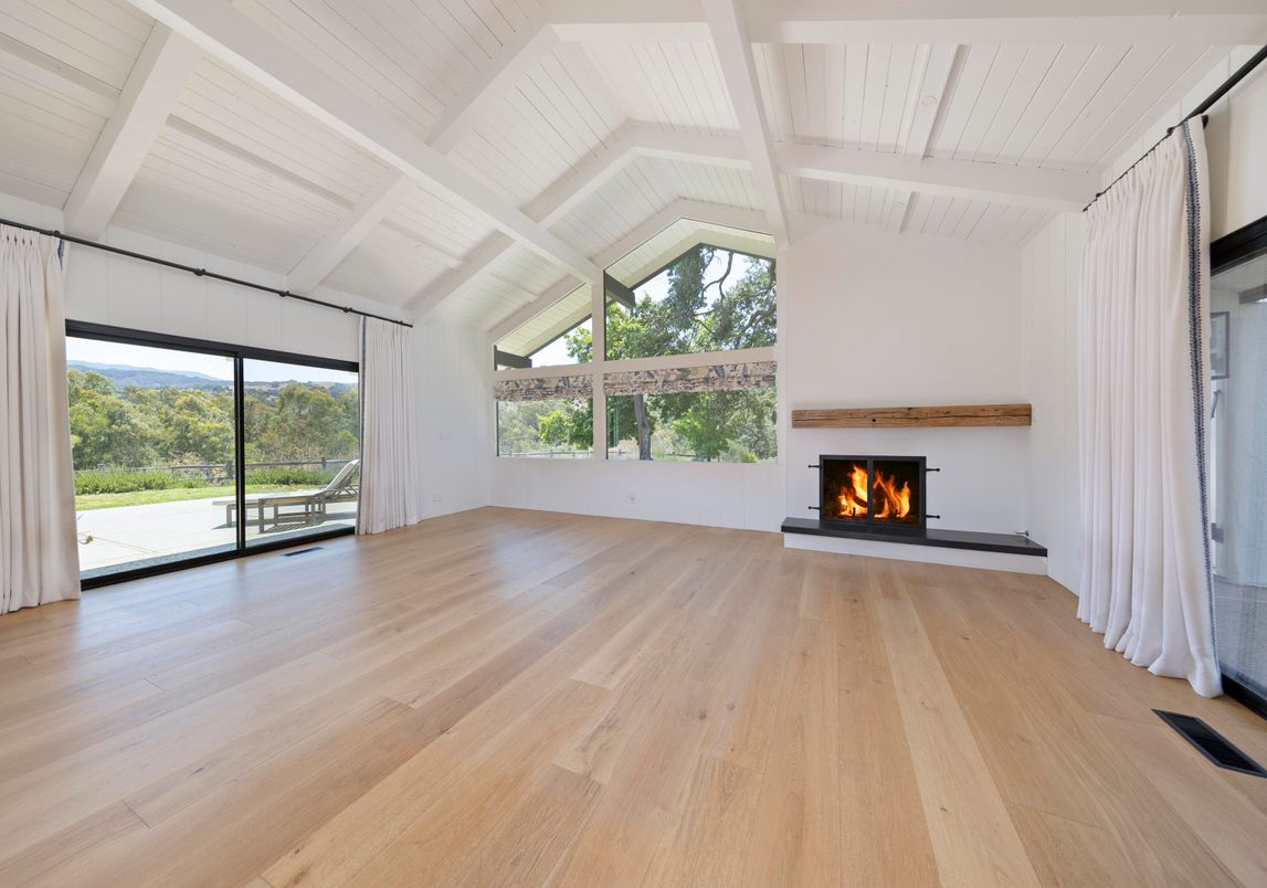 Empty room, Fireplace, Interior, Wood Texture Flooring