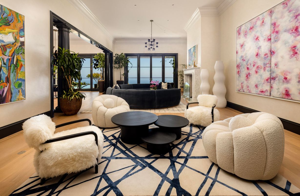 Fireplace, Interior, Living room, Pendant Lights, Wood Texture Flooring