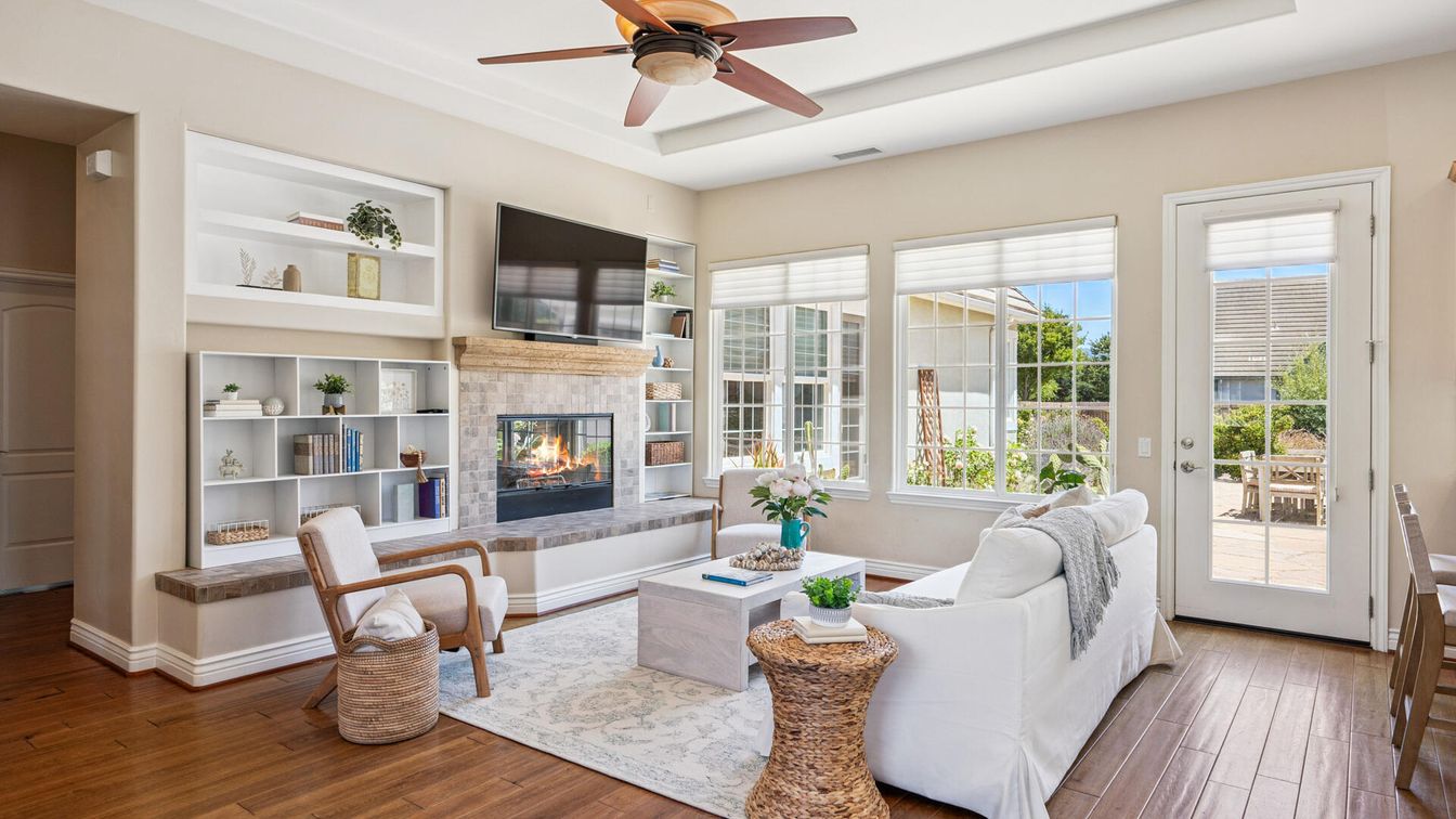 Fireplace, Interior, Living room, Wood Texture Flooring