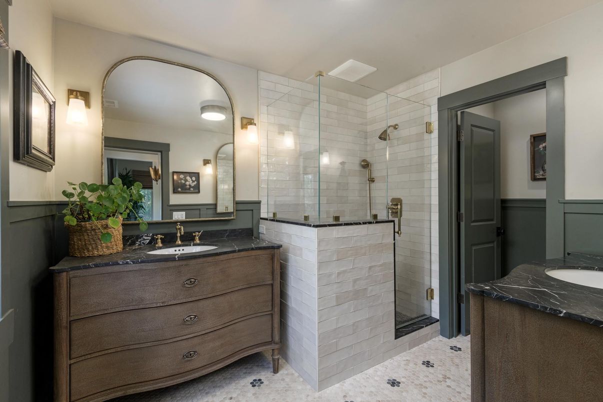 Bathroom, Dual Sink Vanities, Glass Shower, Interior