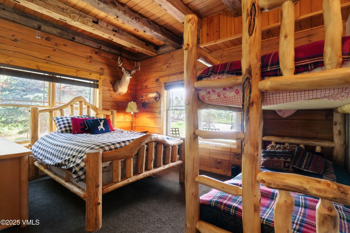 Bedroom, Interior, Wooden Beams, Wooden Ceilings, Wooden Walls