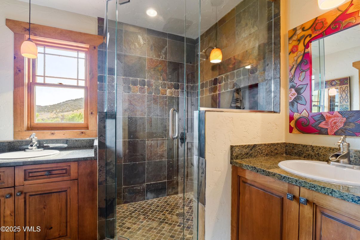 Bathroom, Glass Shower, Interior, Pendant Lights, Recessed Lighting