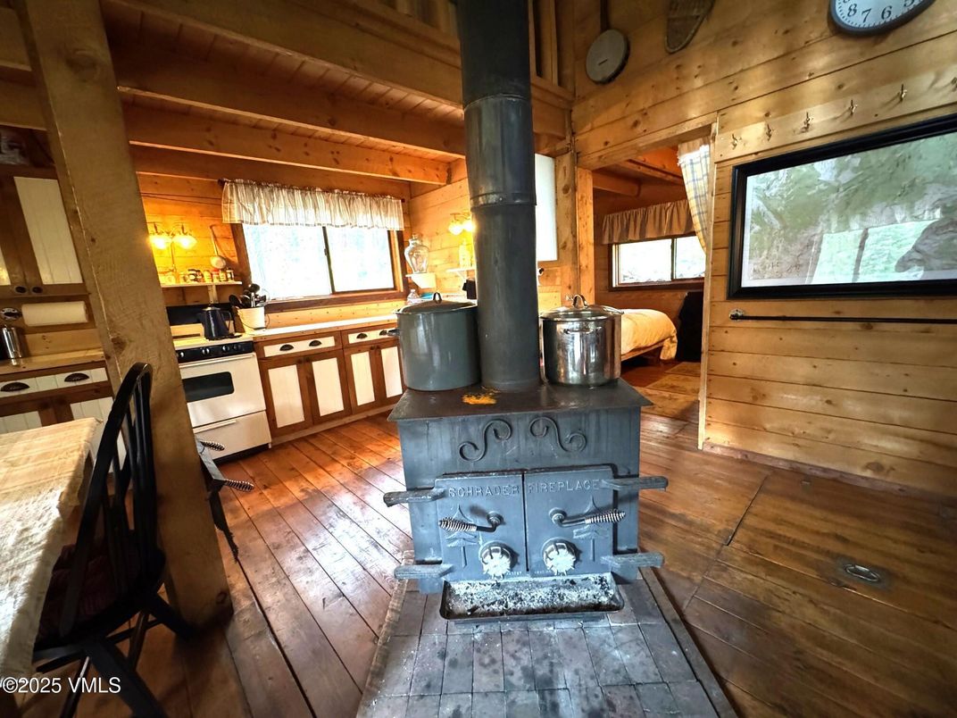 Fireplace, Interior, Kitchen, Wooden Beams, Wooden Ceilings, Wood Texture Flooring, Wooden Walls